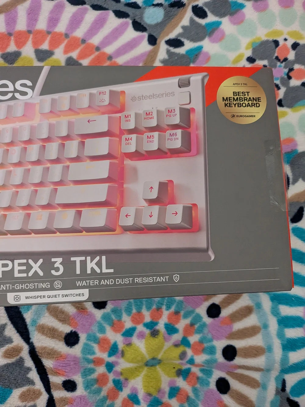 SteelSeries Apex 3 TKL White RGB Tenkeyless Gaming Keyboard